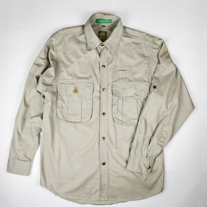 🍁Vintage Camel Trophy Adventure Shirt Men’s M Khaki Collectible Workwear